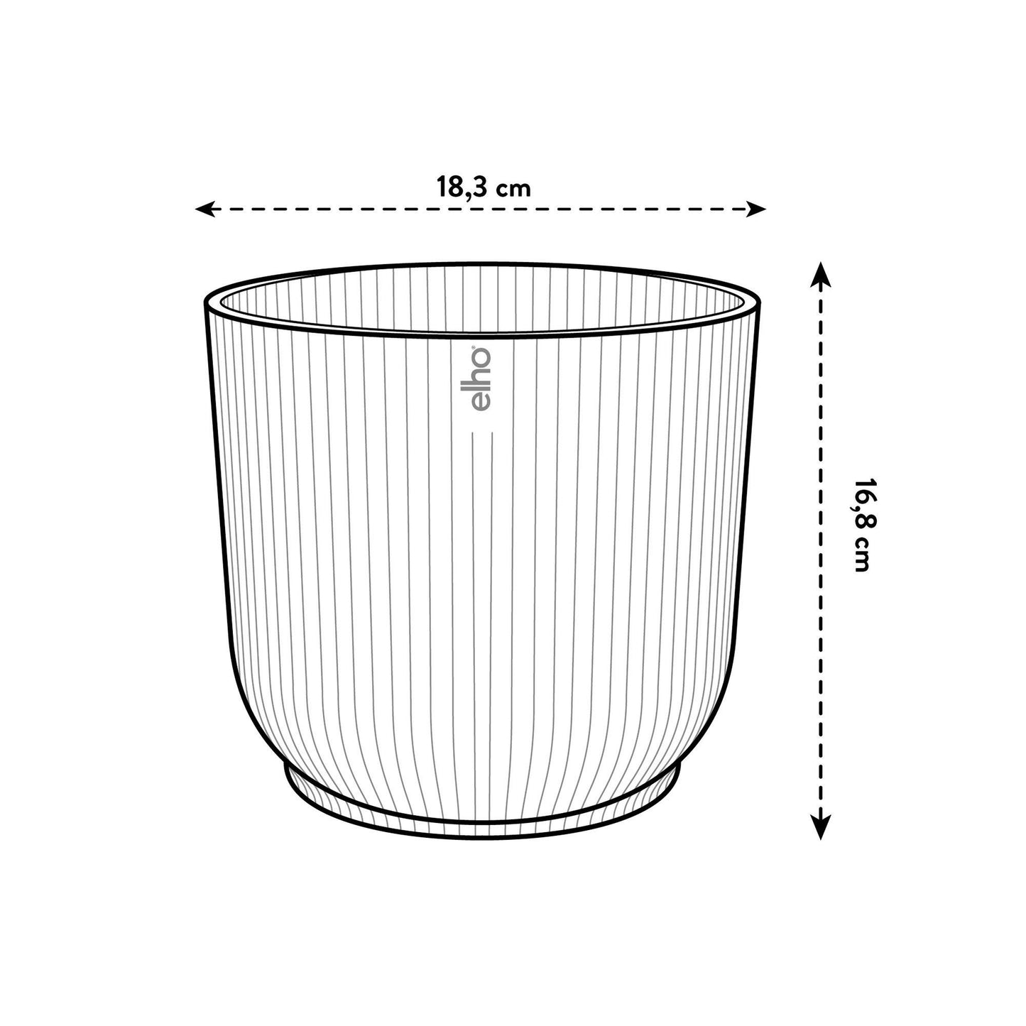 Elho Vibes Fold Pflanztopf Weiß Ø18 cm – Modern & Stilvoll