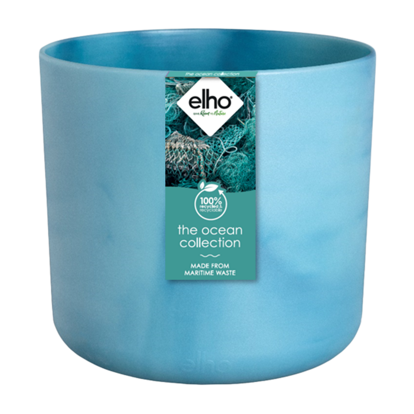 Blumentopf Atlantikblau Ø22cm – Elho Ocean Round