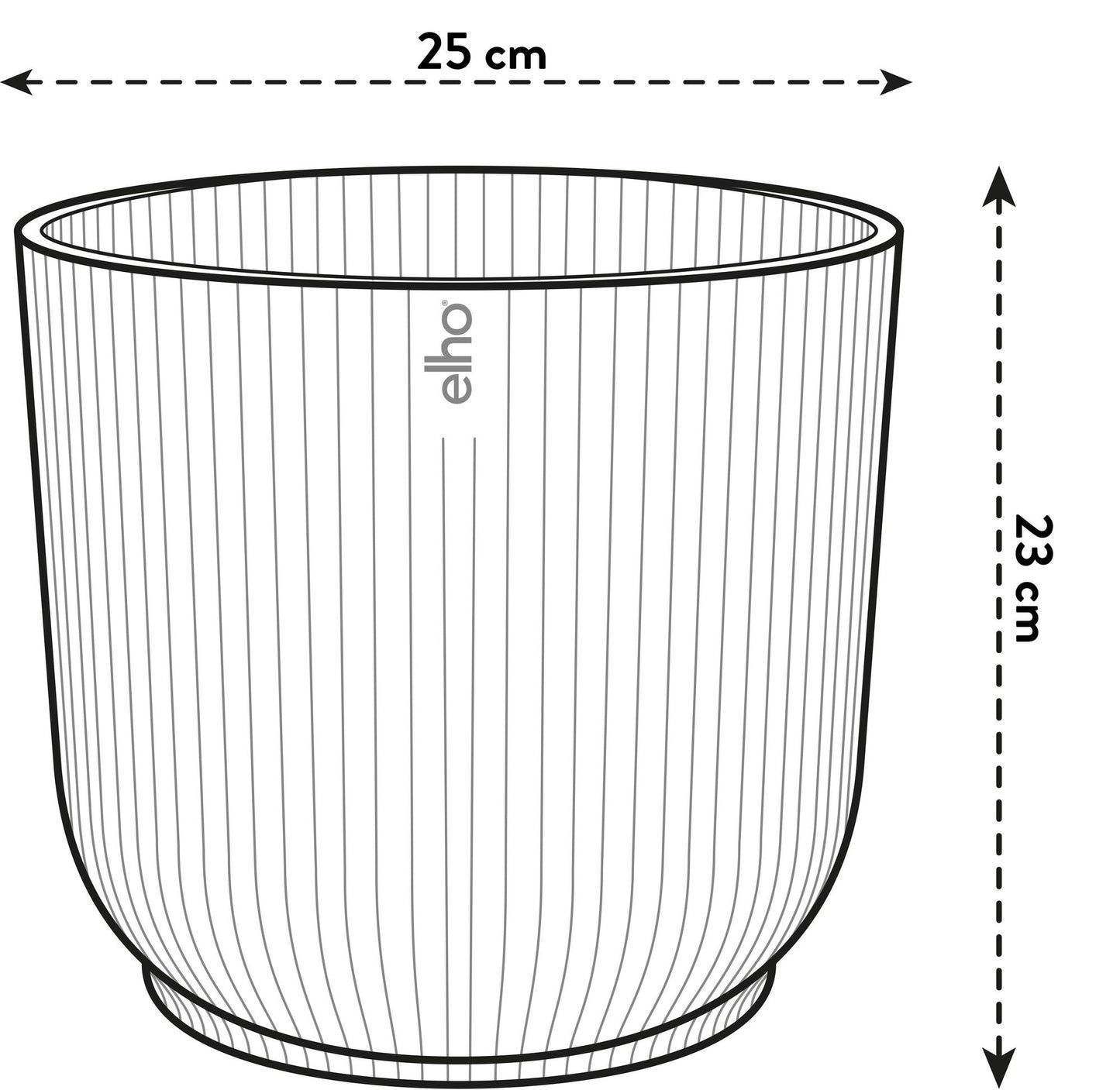 Elho Vibes Fold Weißer Pflanztopf Ø25cm – Modern & Stilvoll