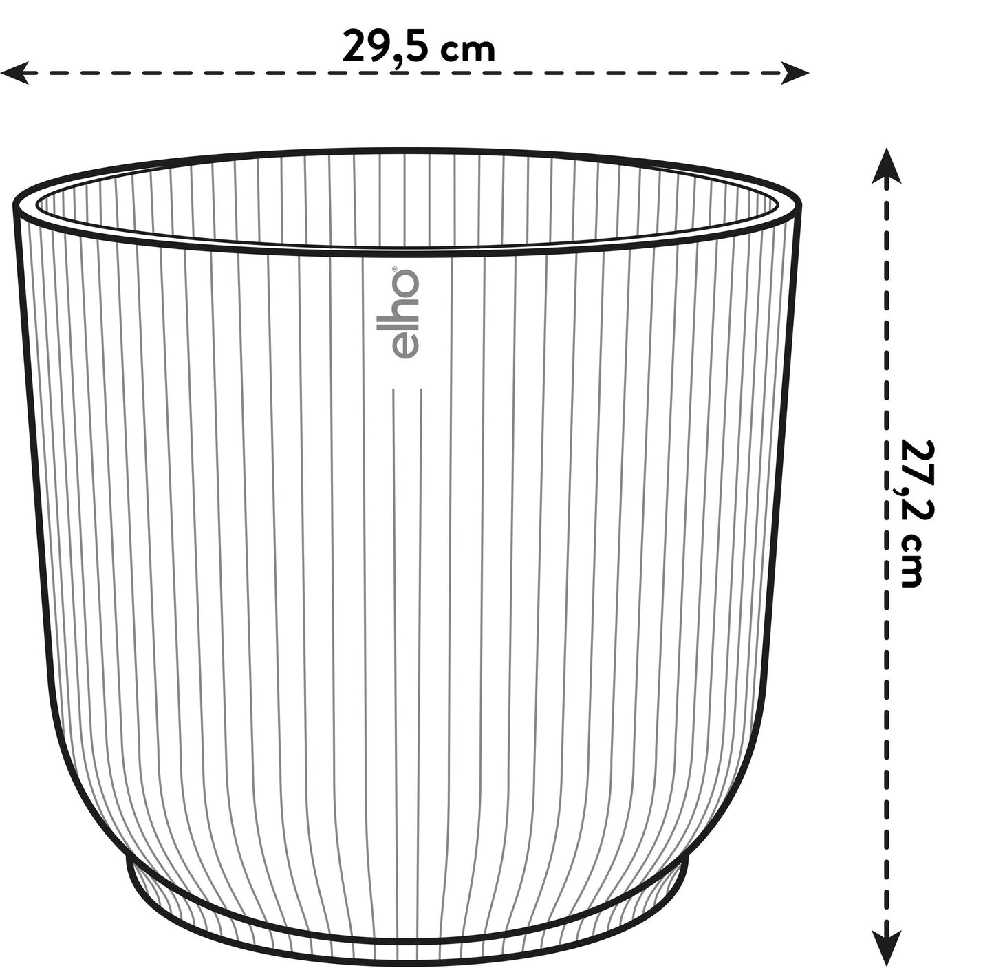 Blauer Pflanztopf Ø30cm – Elho Vibes Fold Round