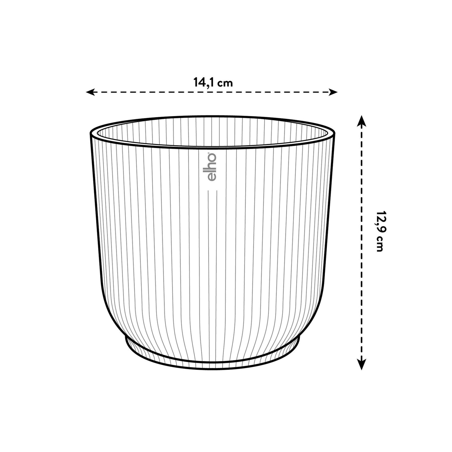 Elho Vibes Fold Pflanztopf Ø14cm – Modern & Sonnengelb