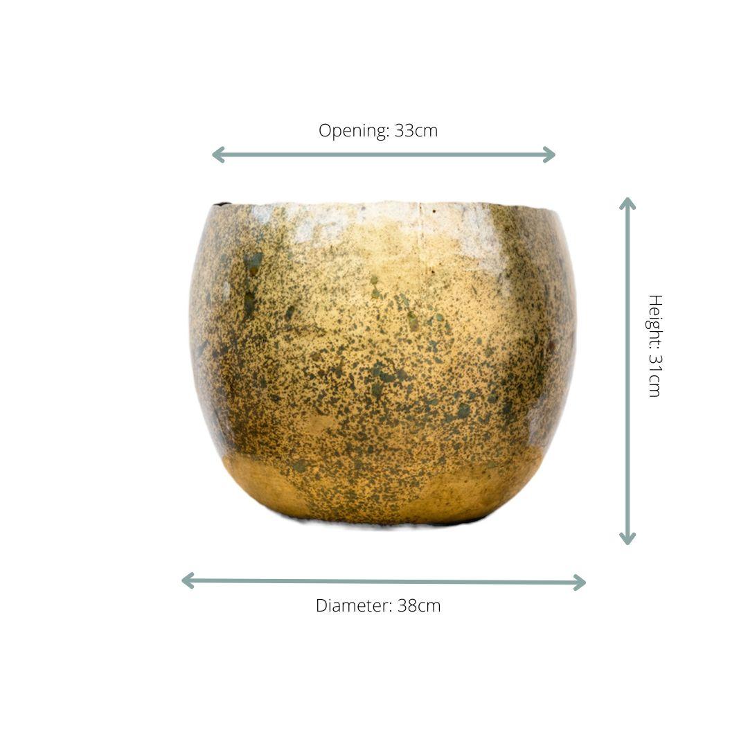 Ellen Brass Pflanztopf – Eleganter Metalltopf 38 cm