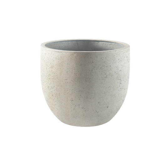Übertopf Grigio New Egg – Antik Weiß, Ø65 cm
