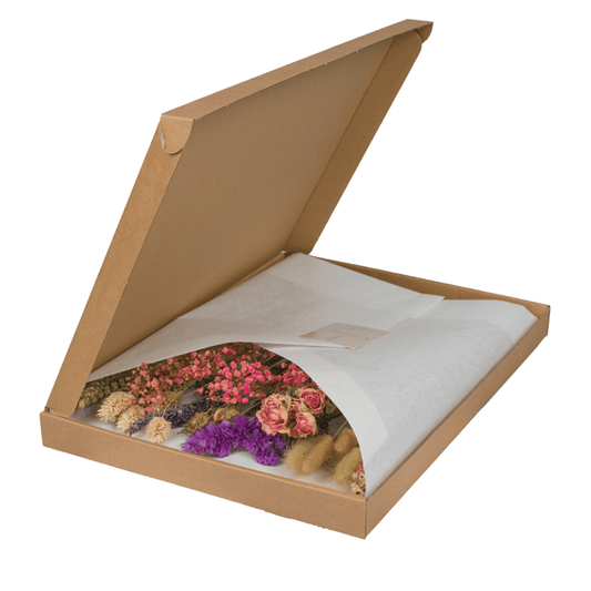 Trockenblumen im Briefkasten  - Pink