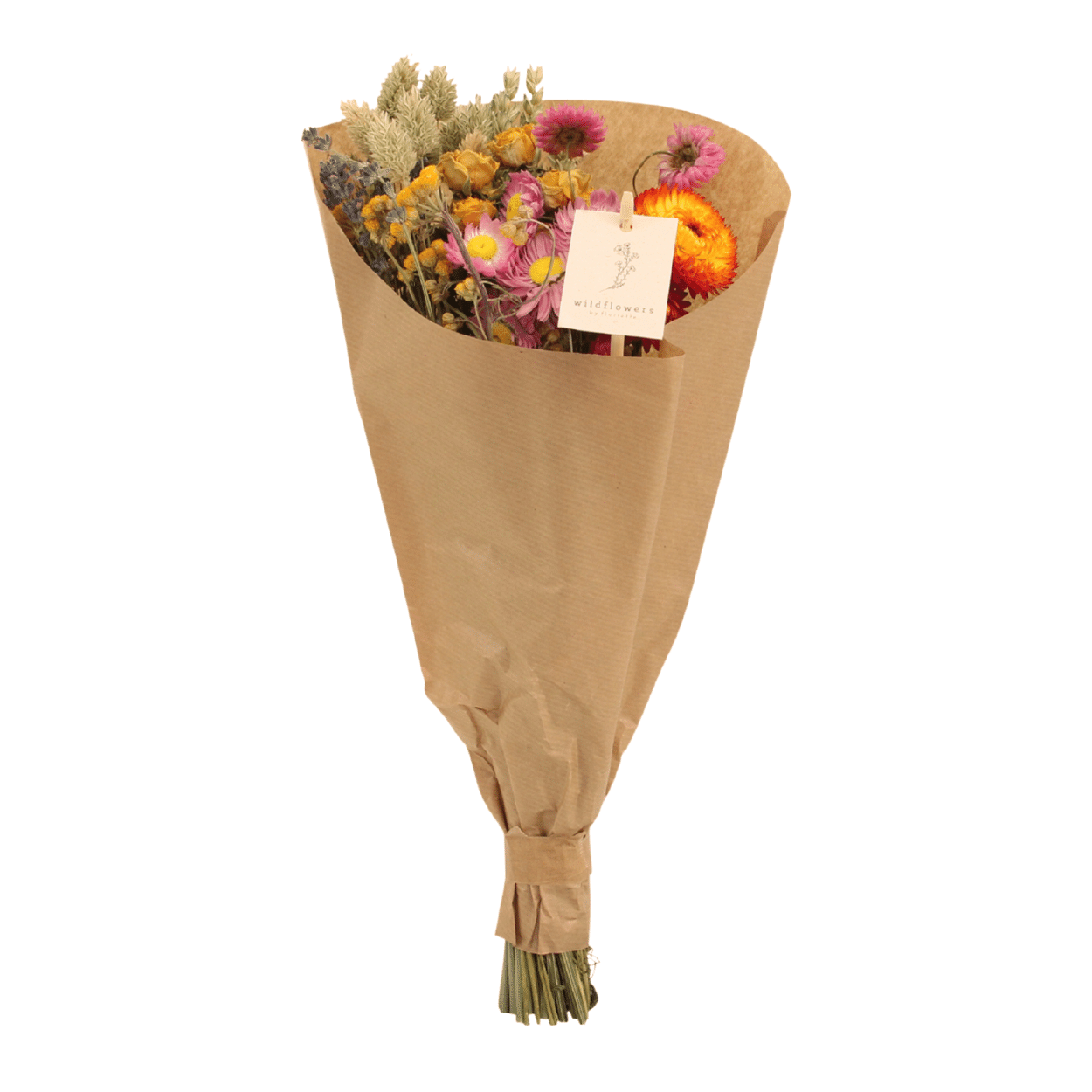 Trockenblumen Feldblumenstrauß Multi - Ø15cm - ↕35cm