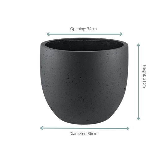 Anthrazit Pflanztopf New Egg – Modern & Elegant D36 H31
