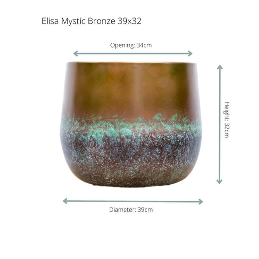Elisa Mystic Bronze – Bronzefarbenes Schmuckblatt 32 cm