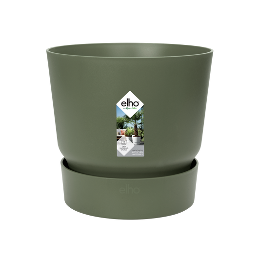 Elho Greenville Round – Moderner Pflanztopf Ø24 cm Grün