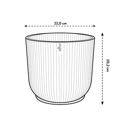 Elho Vibes Fold Round Weißer Übertopf 22 cm – Modern & Stilvoll