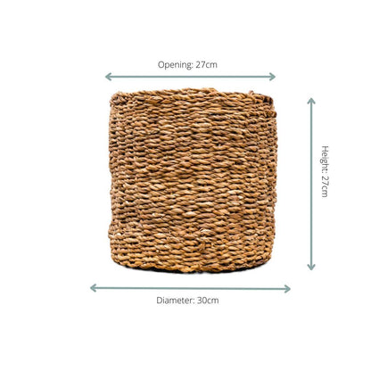 Ido Korb – Ø 30 cm, Höhe 27 cm – Naturkorb für stilvolle Aufbewahrung