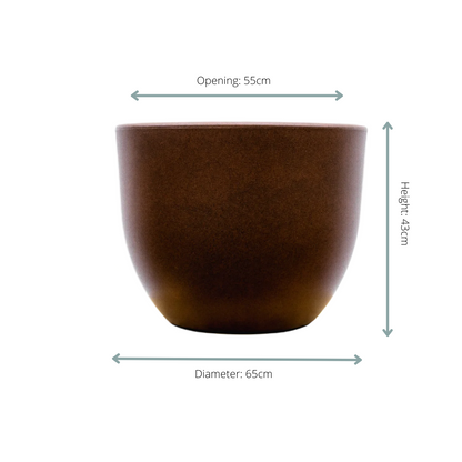 Eggy Pflanztopf Bronze – Ø65 x H51 cm, Innen & Außen