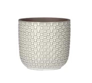 Pot relief wit D13,5