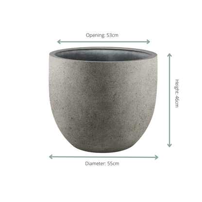 Beton Pflanztopf Grigio Egg – Modern & Pflegeleicht D55xH46