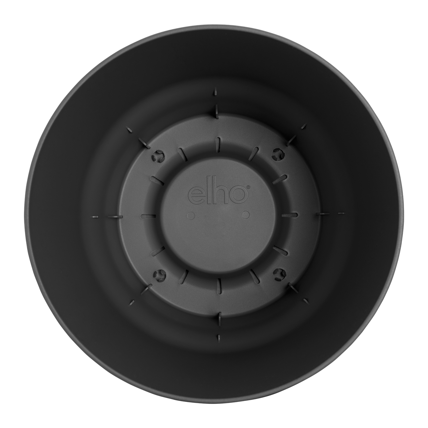 Schwarzer Pflanztopf D24 – Elho Greenville Round