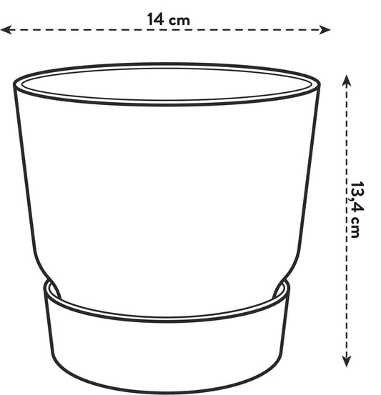 Moderner grüner Pflanztopf Ø14 cm für Innen & Außen