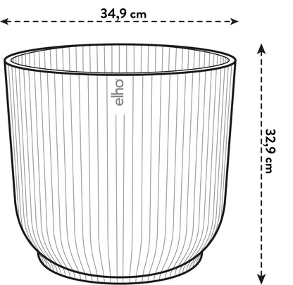 Blauer Pflanztopf mit Rollen Ø35 cm – Modern & Mobil