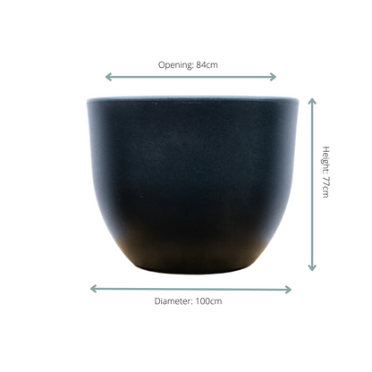Eggy Pflanztopf Anthrazit Ø100 cm – Moderner Design-Topf