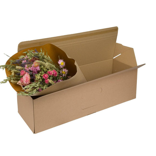 Getrocknete Blumen - Bouquet In Gift Box - Pink - ↕60cm