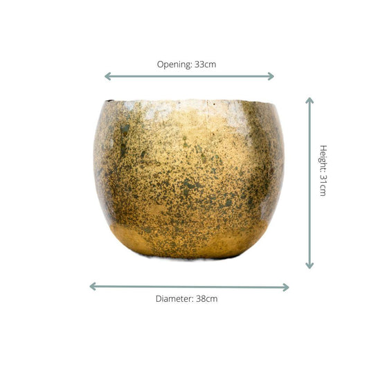 Ellen Brass Pflanztopf – Eleganter Metalltopf 38 cm