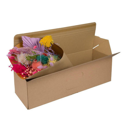 Getrocknete Blumen - Bouquet In Gift Box - Pastel - ↕60cm